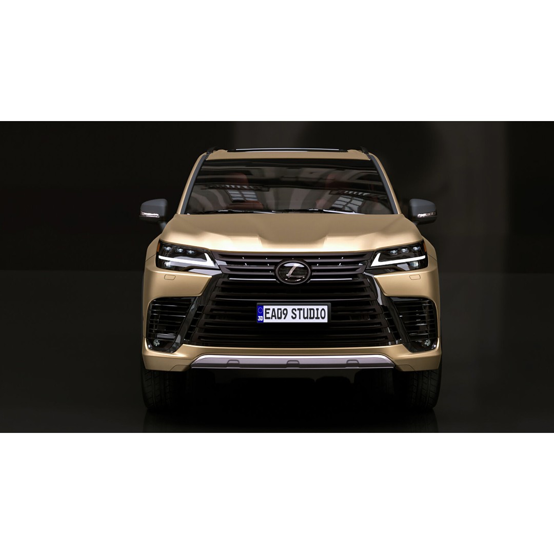 2025 Lexus LX700h 3D Model – High Poly Game Asset, FBX, OBJ, PBR Textures - View 10