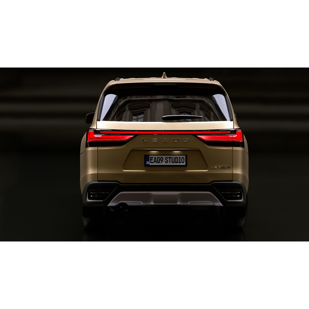 2025 Lexus LX700h 3D Model – High Poly Game Asset, FBX, OBJ, PBR Textures - View 11