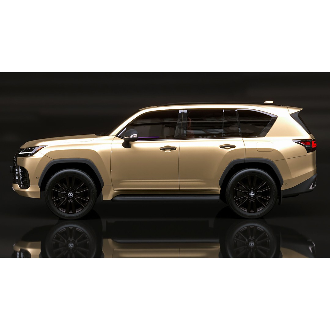 2025 Lexus LX700h 3D Model – High Poly Game Asset, FBX, OBJ, PBR Textures - View 12
