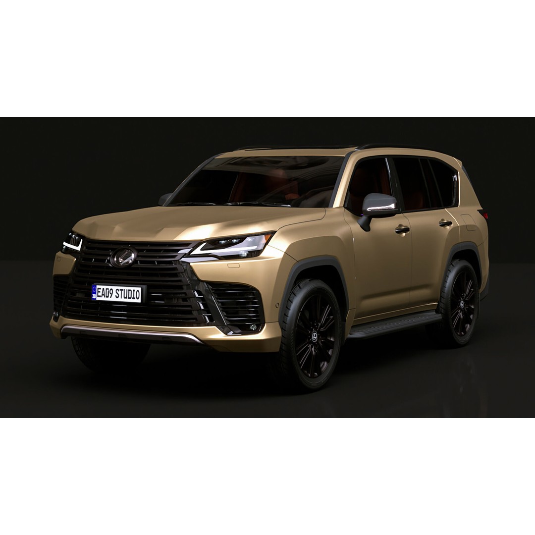 2025 Lexus LX700h 3D Model – High Poly Game Asset, FBX, OBJ, PBR Textures - View 14