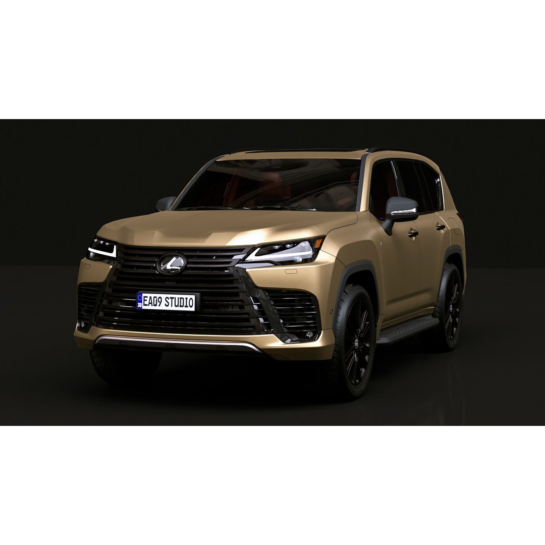 2025 Lexus LX700h 3D Model – High Poly Game Asset, FBX, OBJ, PBR Textures - View 15
