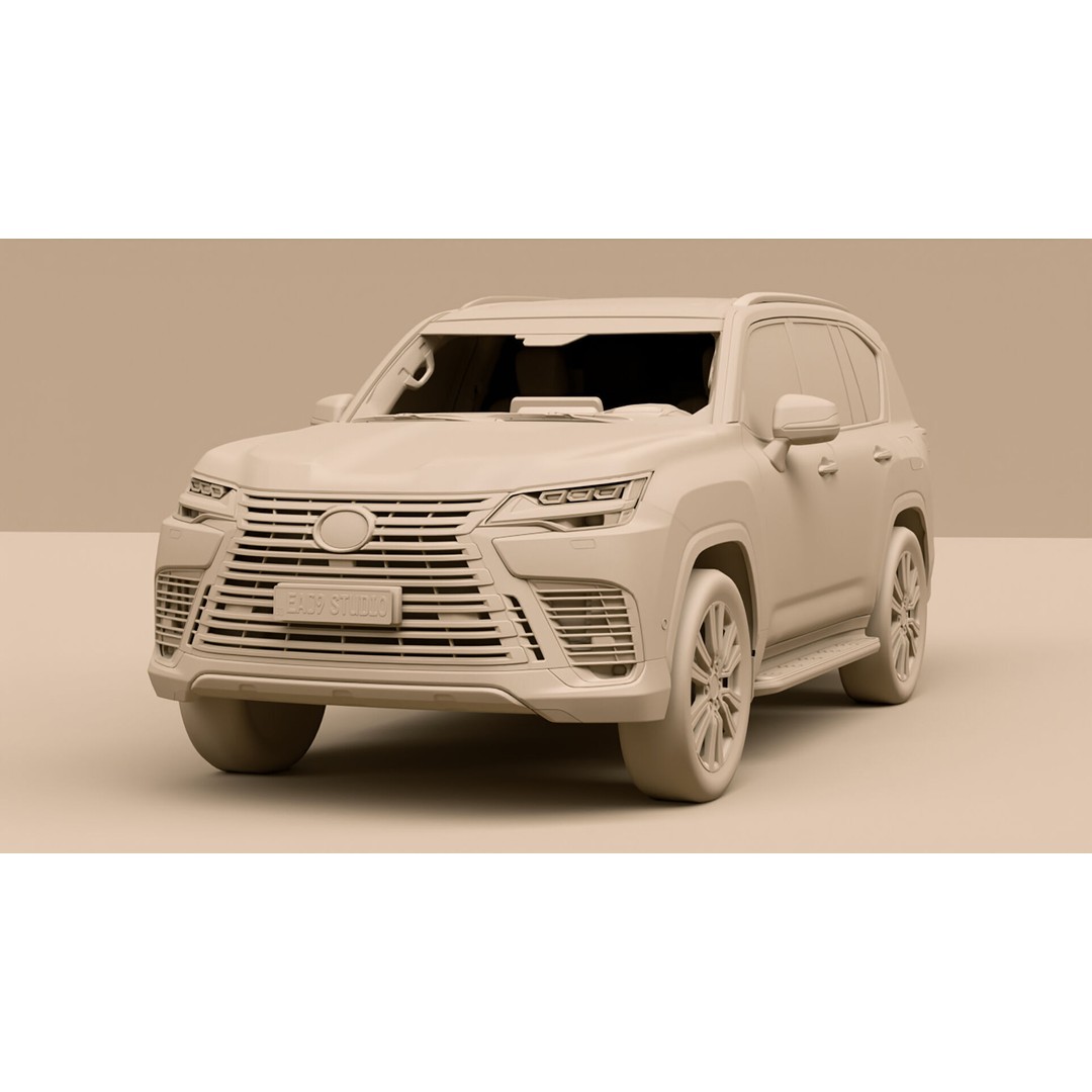2025 Lexus LX700h 3D Model – High Poly Game Asset, FBX, OBJ, PBR Textures - View 17