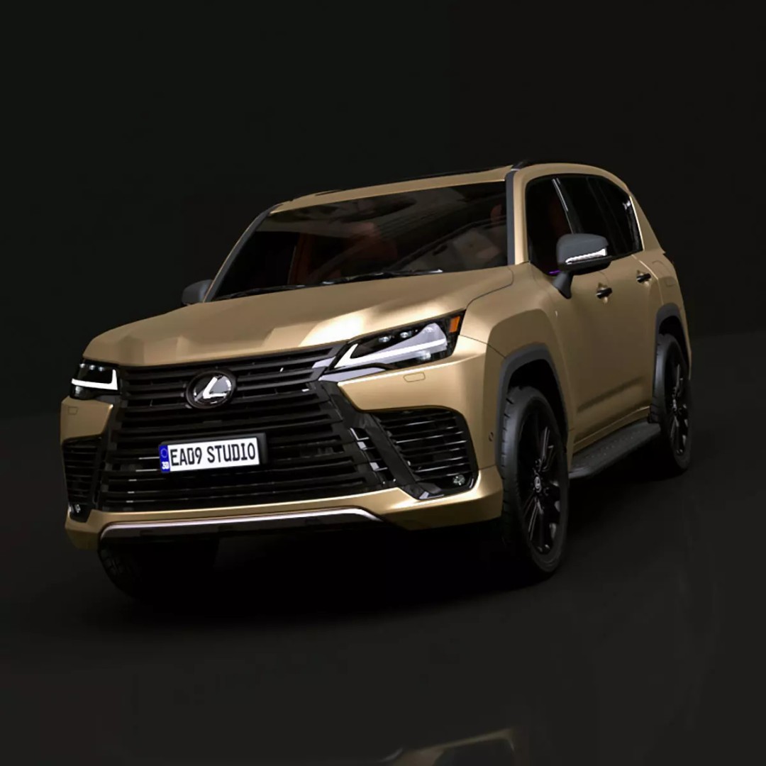 2025 Lexus LX700h 3D Model – High Poly Game Asset, FBX, OBJ, PBR Textures - View 2