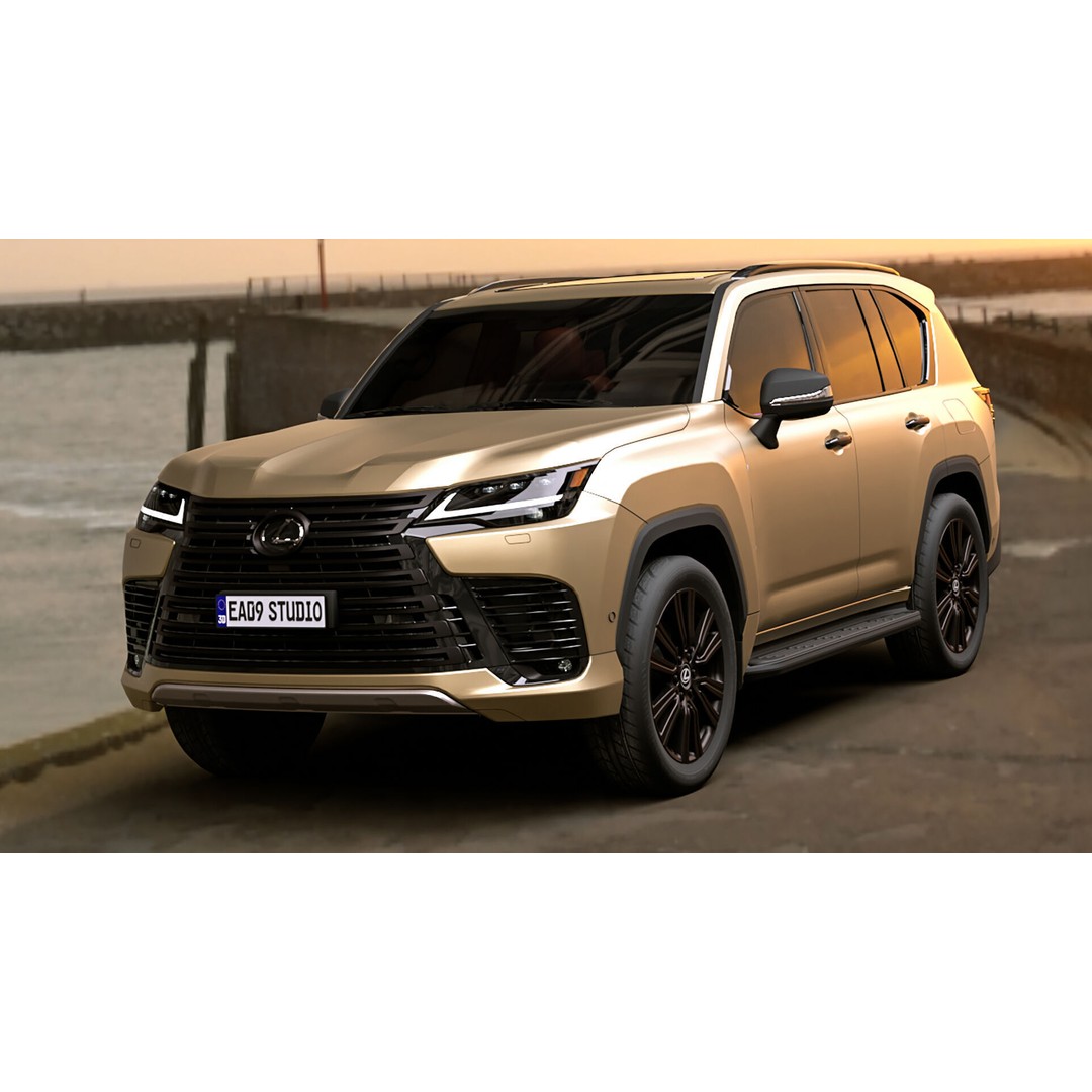 2025 Lexus LX700h 3D Model – High Poly Game Asset, FBX, OBJ, PBR Textures - View 3
