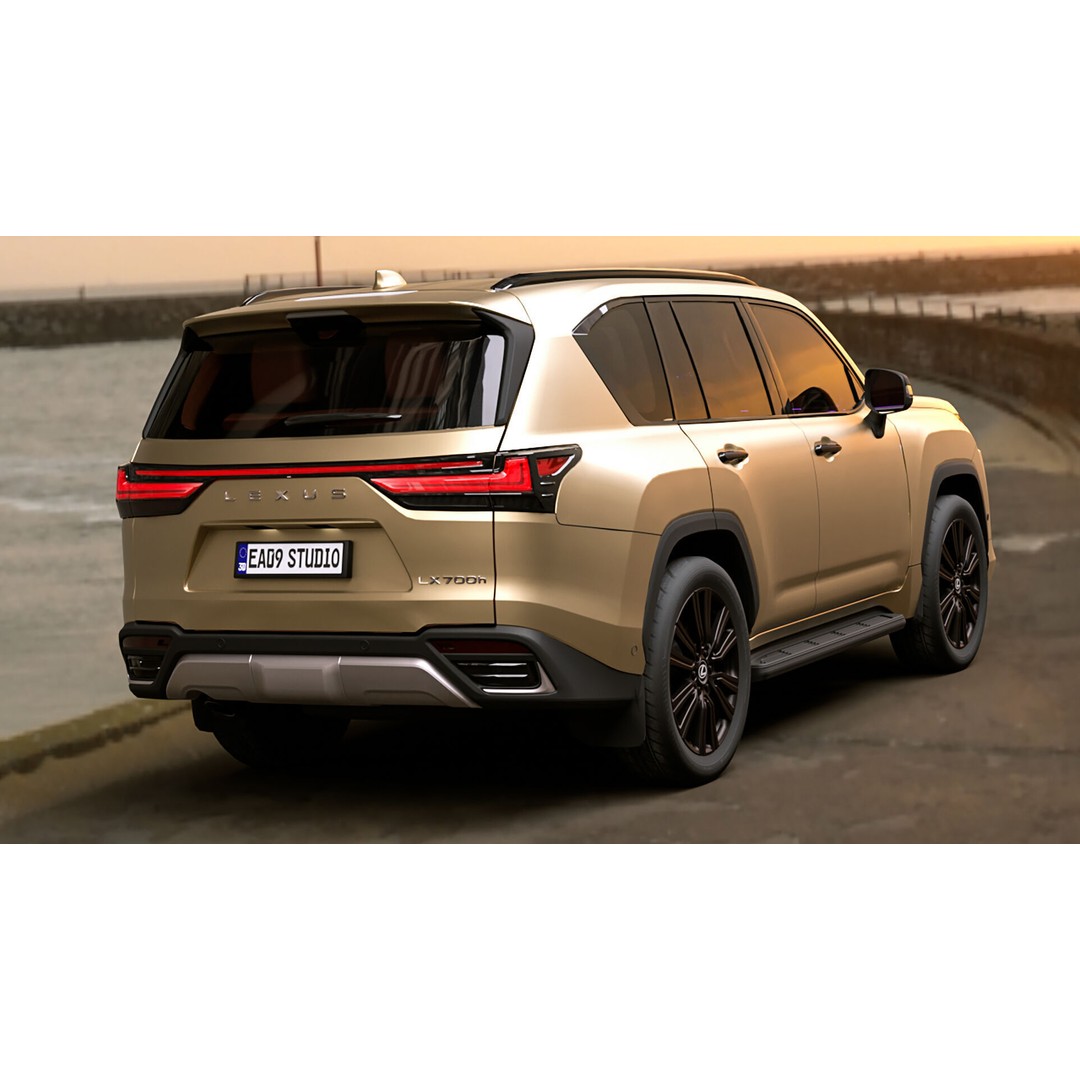 2025 Lexus LX700h 3D Model – High Poly Game Asset, FBX, OBJ, PBR Textures - View 4