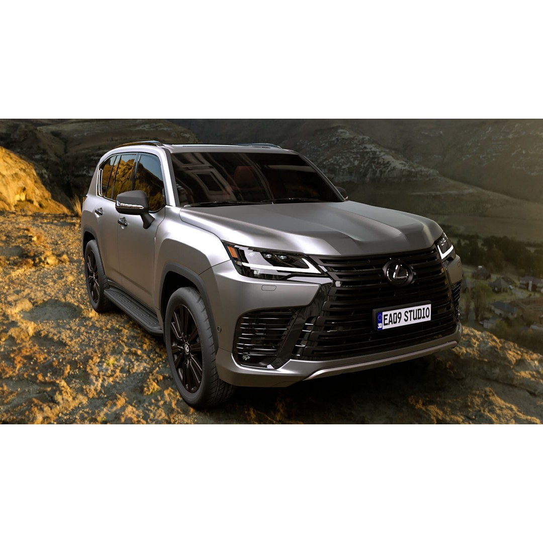 2025 Lexus LX700h 3D Model – High Poly Game Asset, FBX, OBJ, PBR Textures - View 5