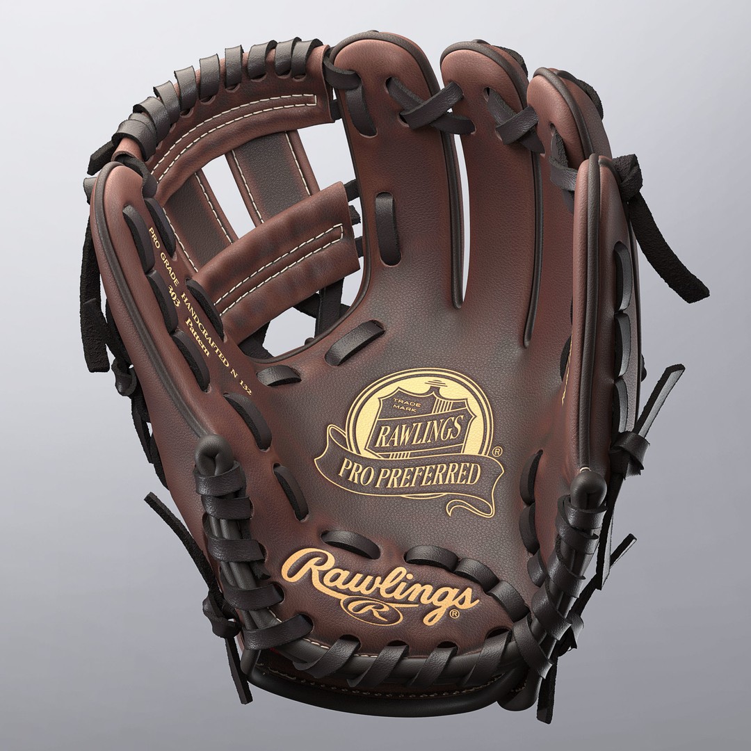 Baseball Glove 3D Model – High-Quality Realistic Asset, FBX & OBJ - View 3
