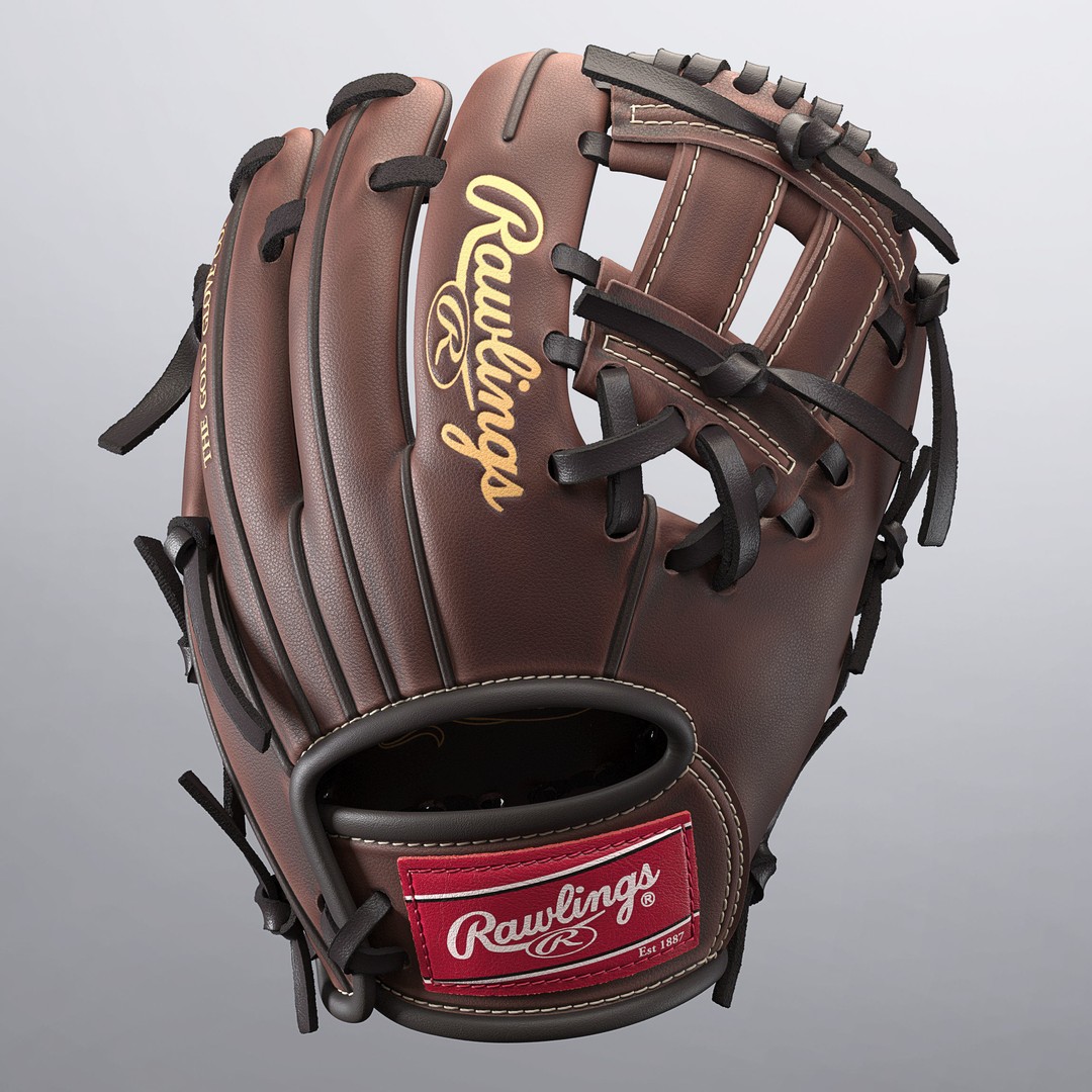 Baseball Glove 3D Model – High-Quality Realistic Asset, FBX & OBJ - View 4