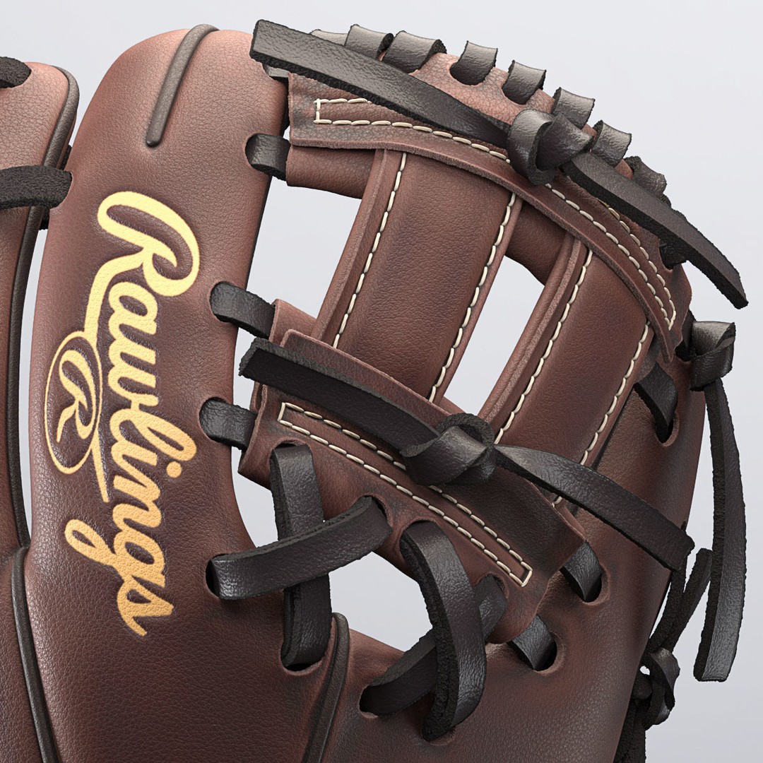 Baseball Glove 3D Model – High-Quality Realistic Asset, FBX & OBJ - View 7