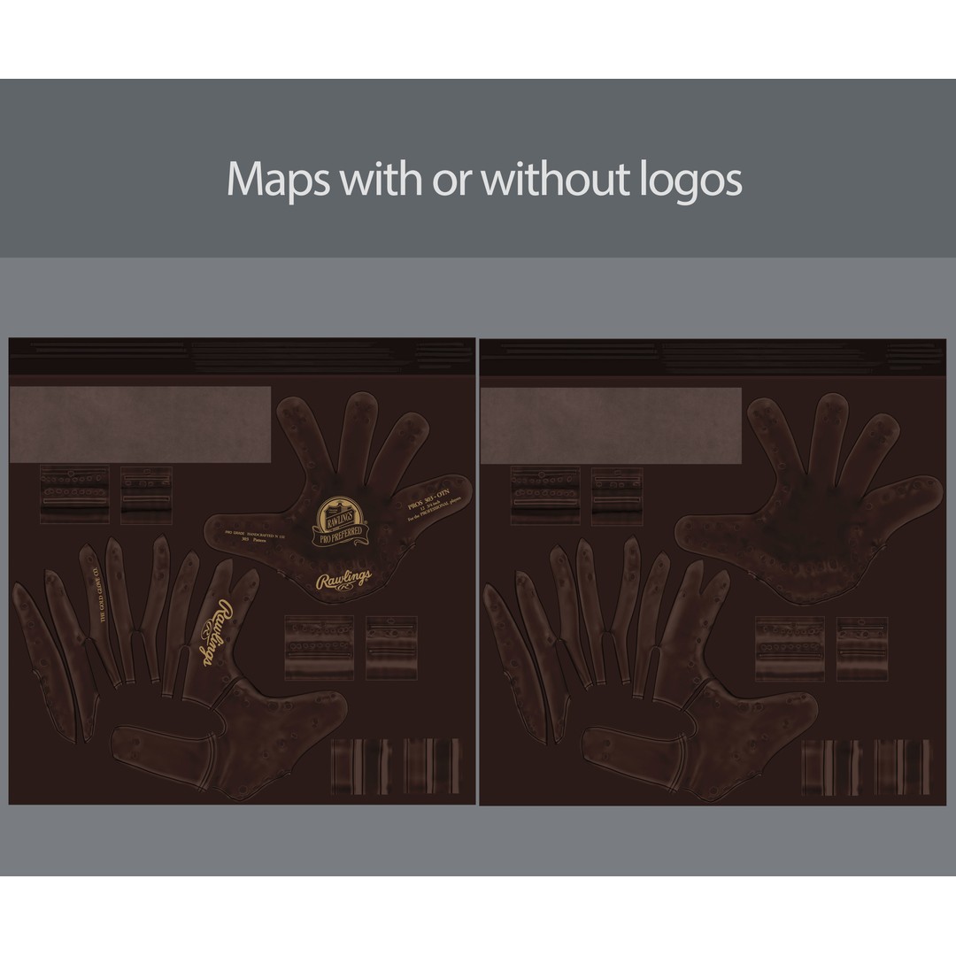 Baseball Glove 3D Model – High-Quality Realistic Asset, FBX & OBJ - View 9