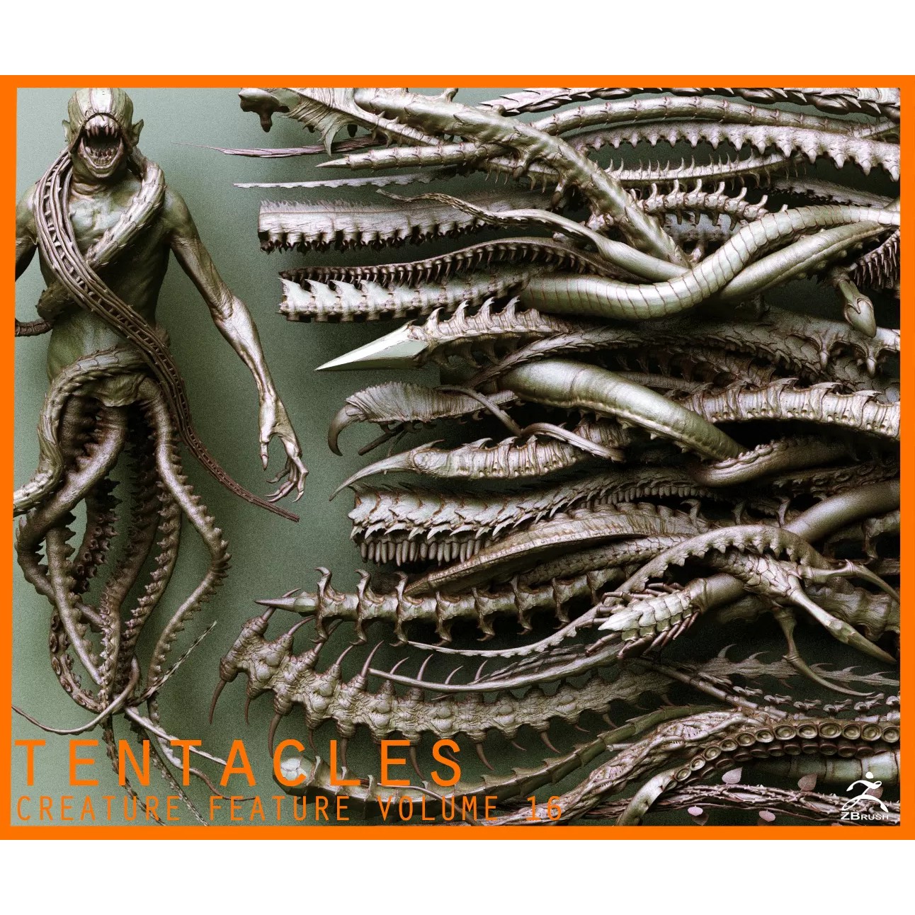 Tentacles - ZBrush Brushes and OBJ 3D Model - View 2