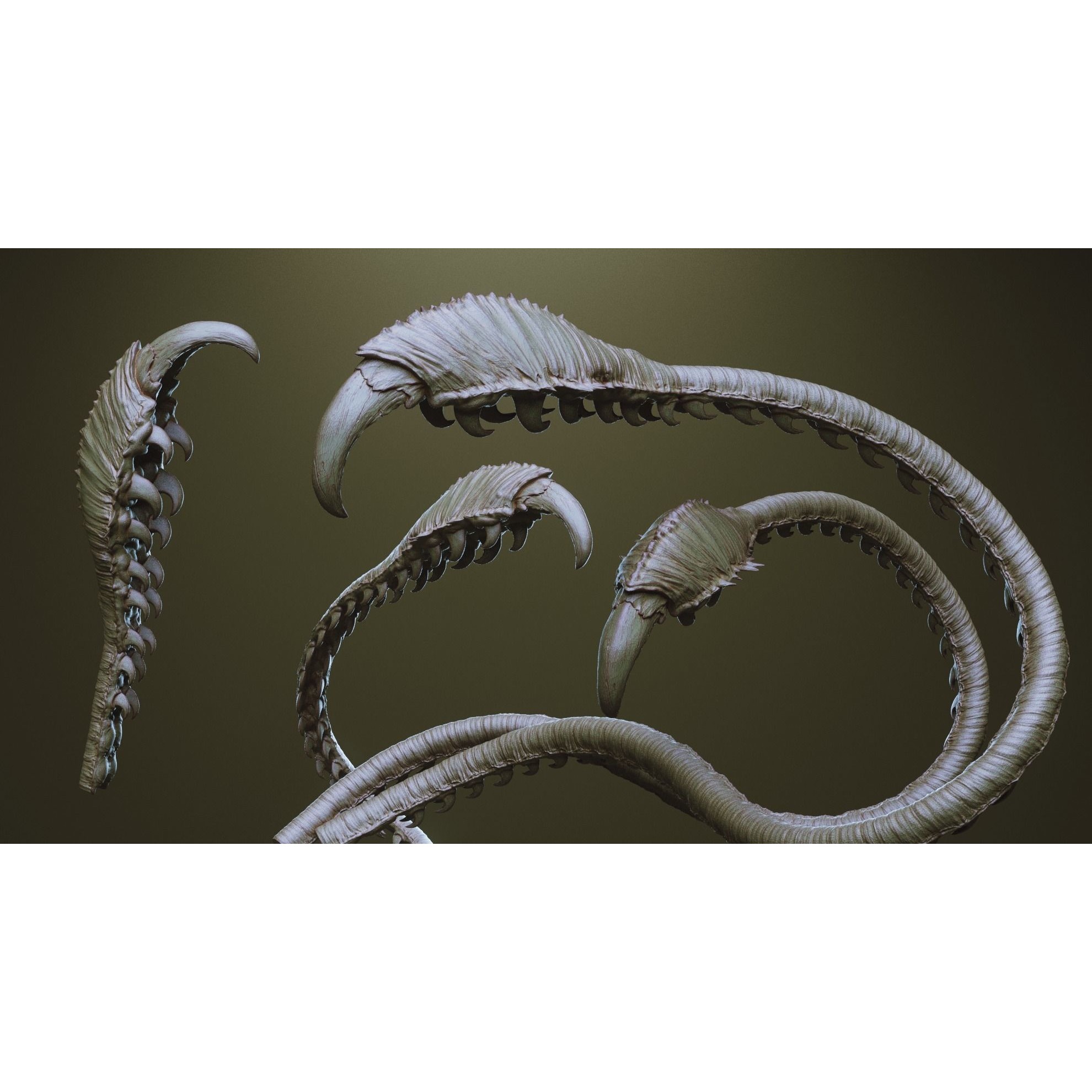 Tentacles - ZBrush Brushes and OBJ 3D Model - View 20