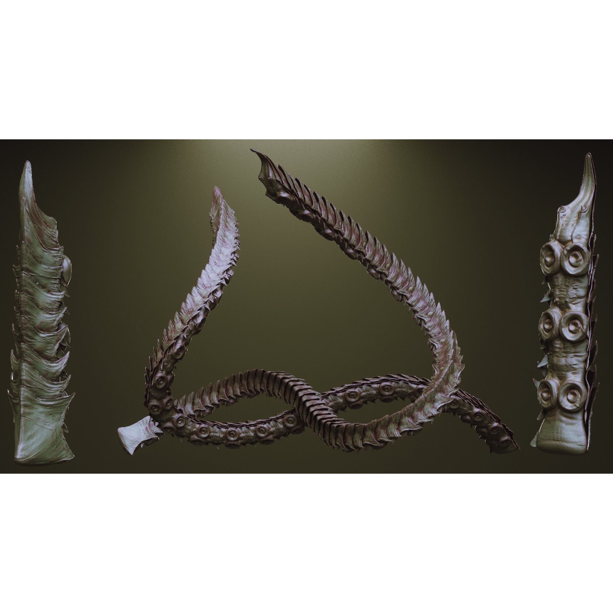 Tentacles - ZBrush Brushes and OBJ 3D Model - View 35