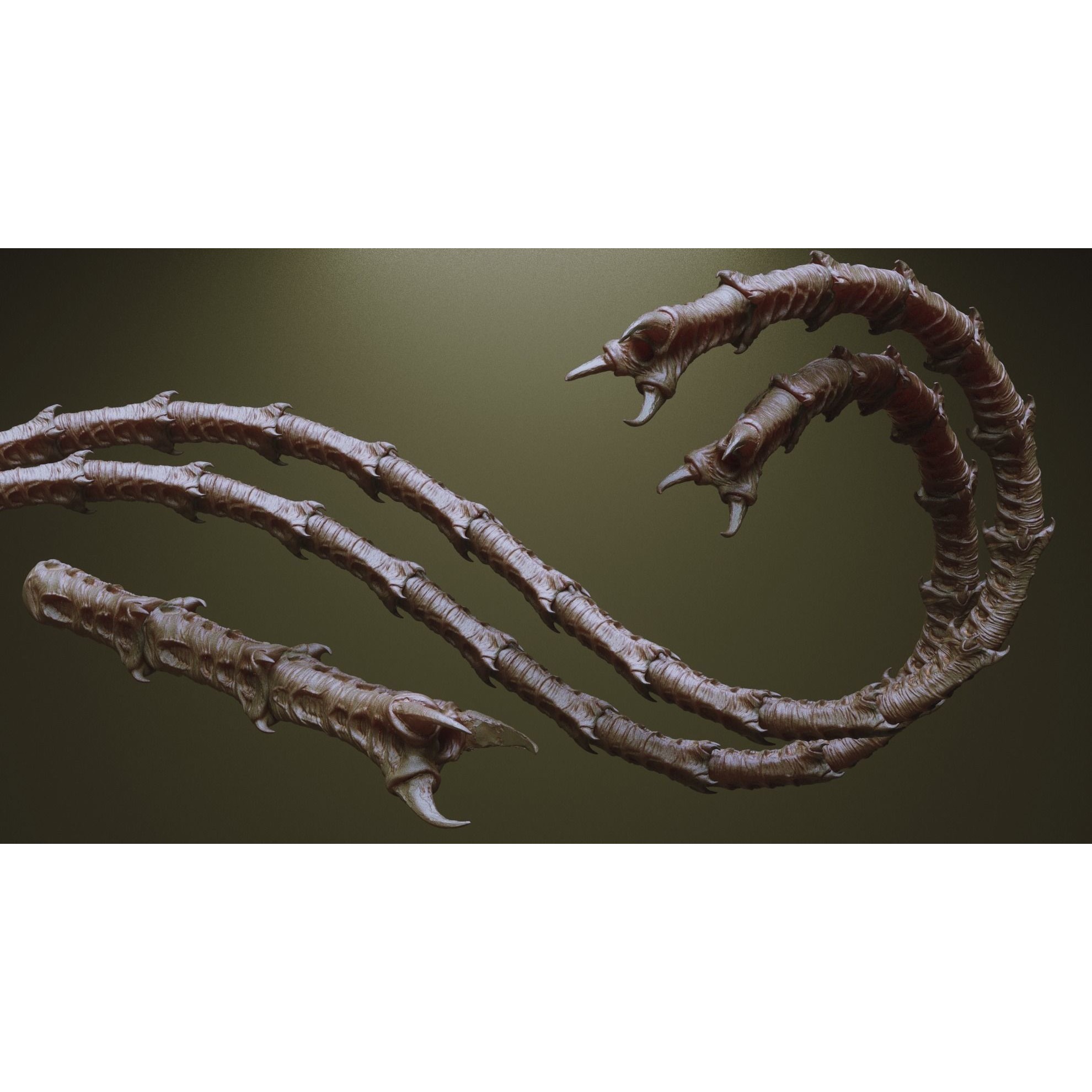 Tentacles - ZBrush Brushes and OBJ 3D Model - View 9