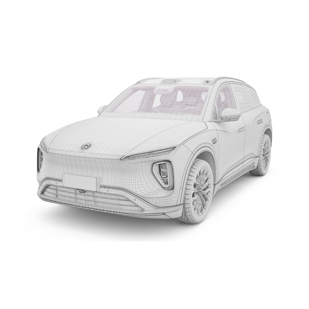 2024 NIO EL6 ES6 3D Model – High Poly SUV with Interior, Blender, FBX, OBJ - View 17