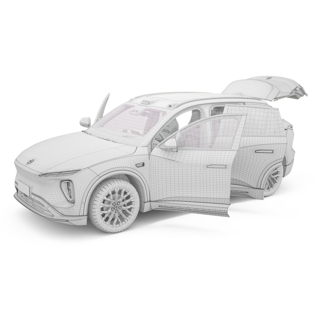 2024 NIO EL6 ES6 3D Model – High Poly SUV with Interior, Blender, FBX, OBJ - View 22