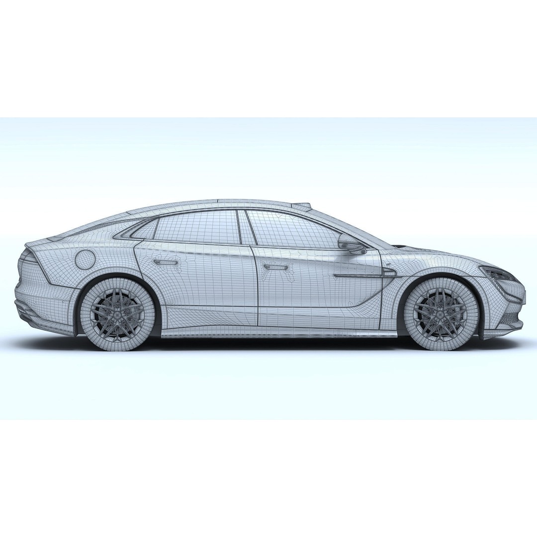 2025 BYD YangWang U7 EV 3D Model – High Poly Game Asset, FBX, Blender