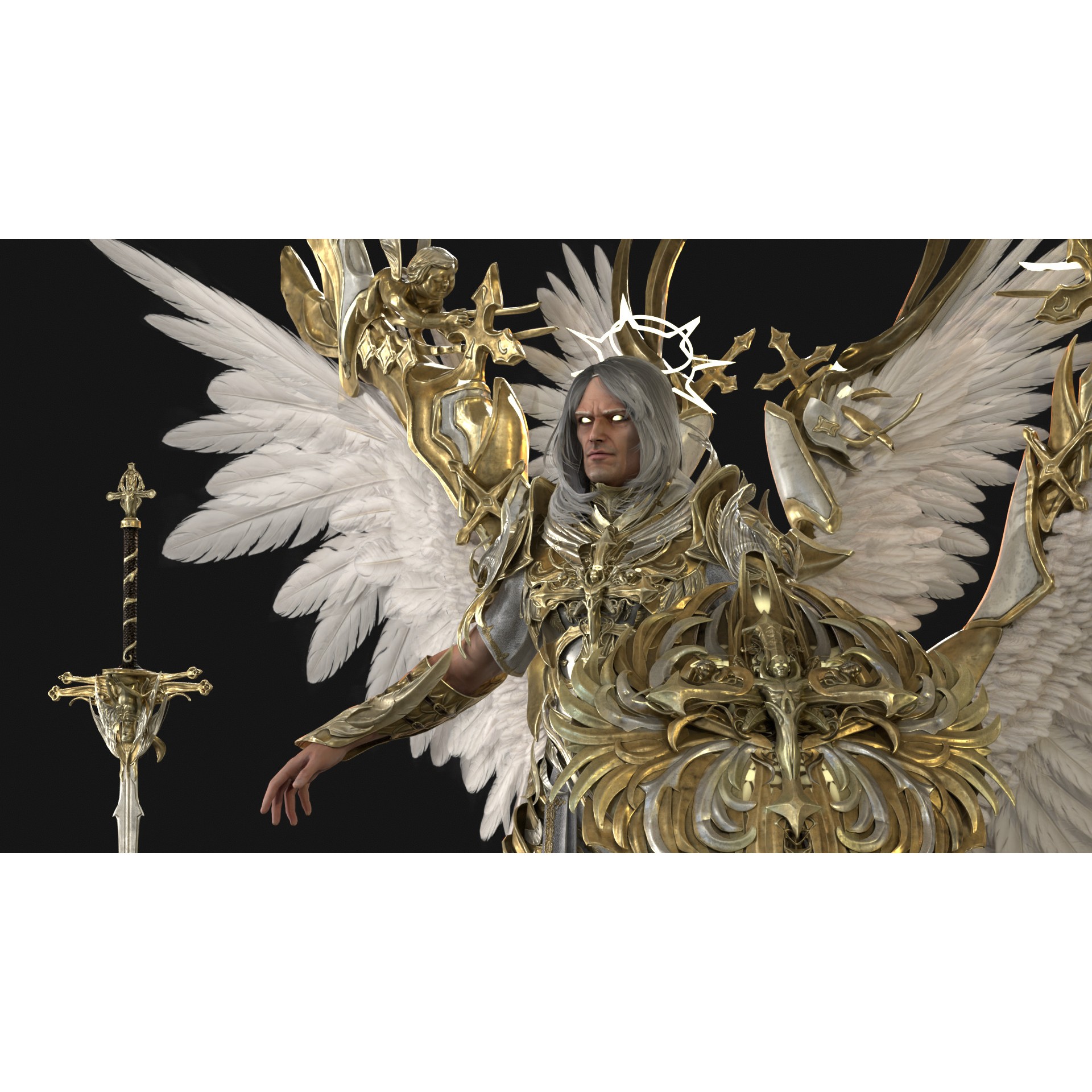 ArchAngel - Low-Poly Game-Ready 3D Model - View 19
