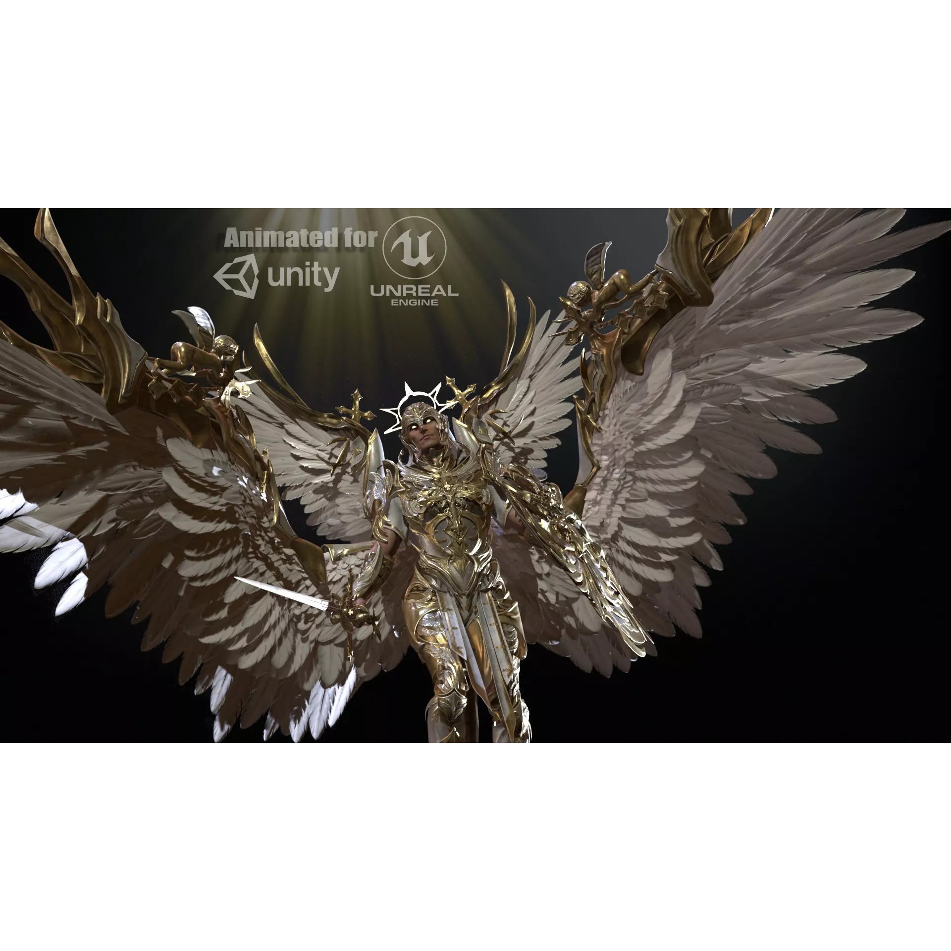 ArchAngel - Low-Poly Game-Ready 3D Model - View 2