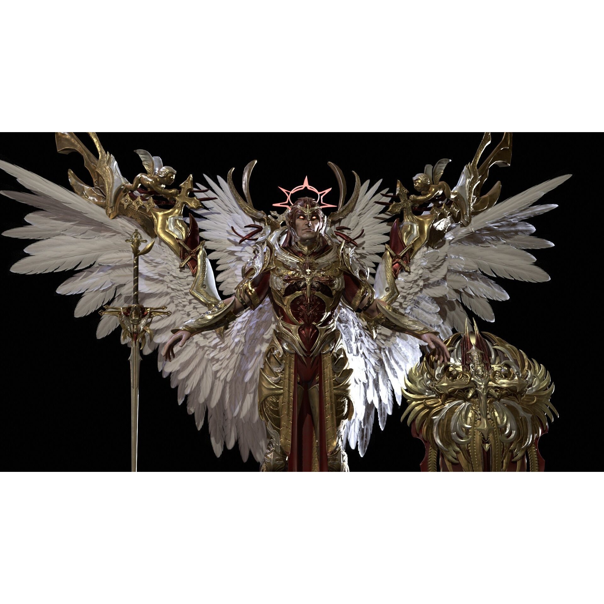 ArchAngel - Low-Poly Game-Ready 3D Model - View 21