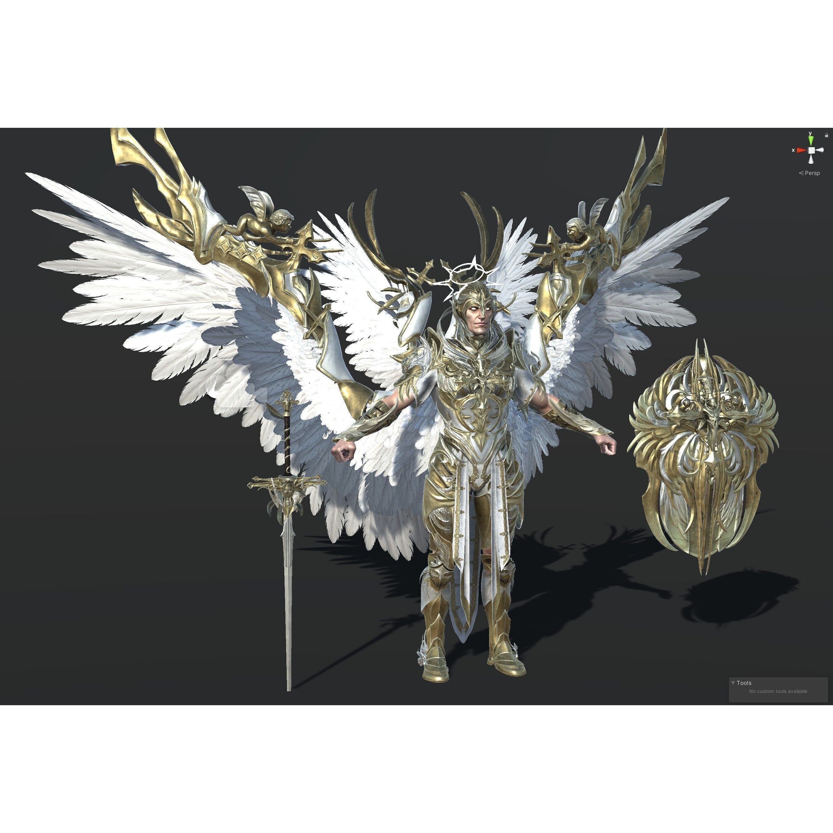 ArchAngel - Low-Poly Game-Ready 3D Model - View 34