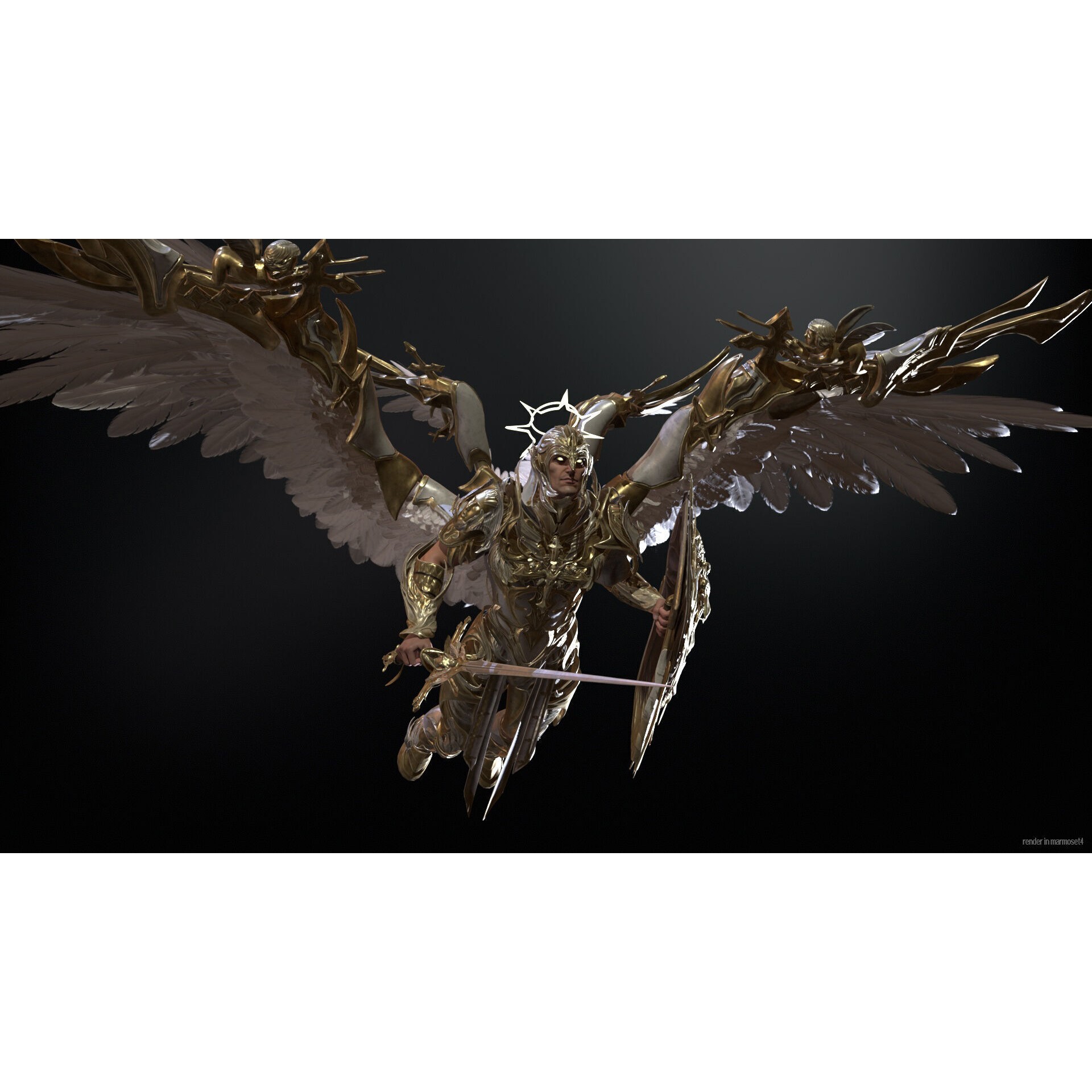 ArchAngel - Low-Poly Game-Ready 3D Model - View 5