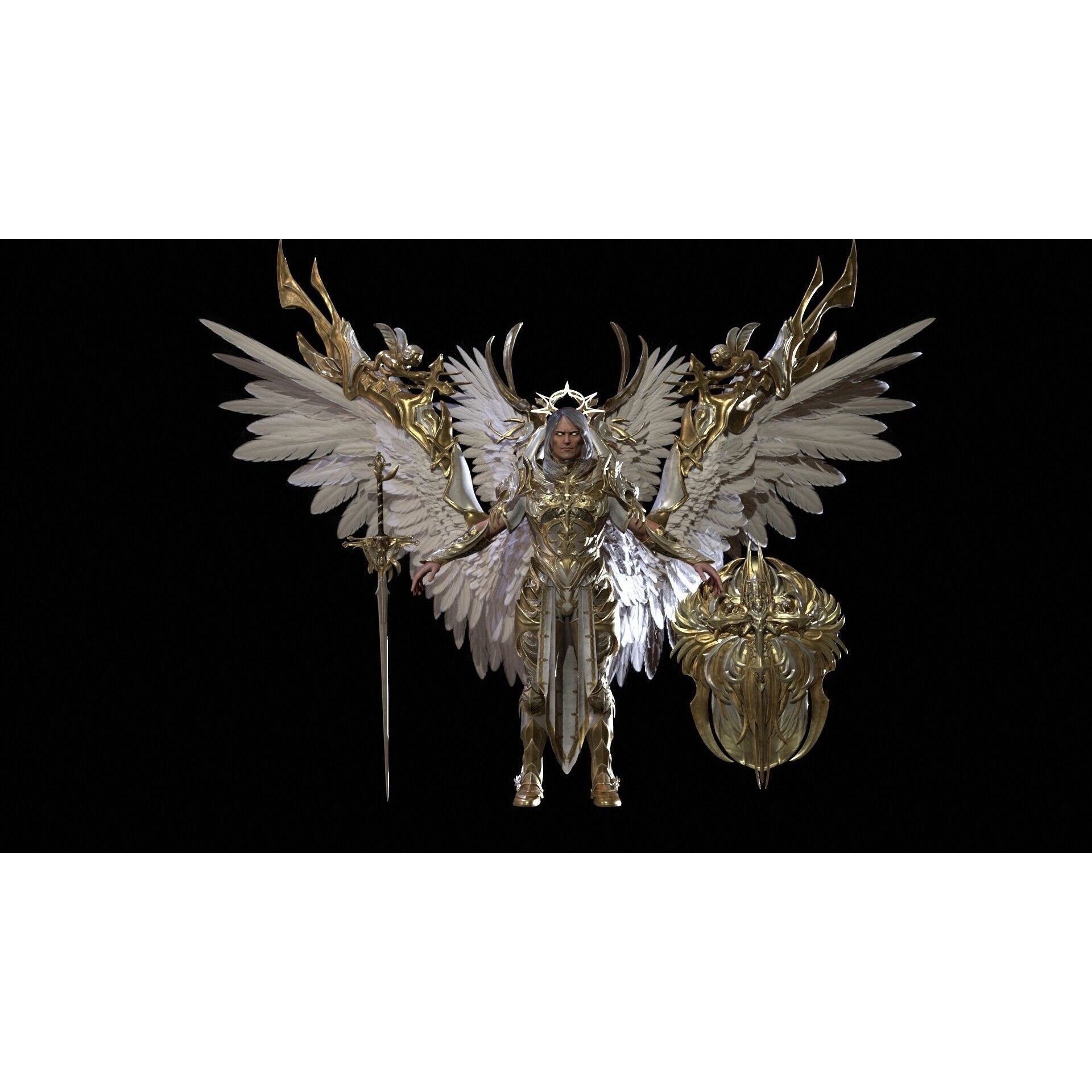 ArchAngel - Low-Poly Game-Ready 3D Model - View 7