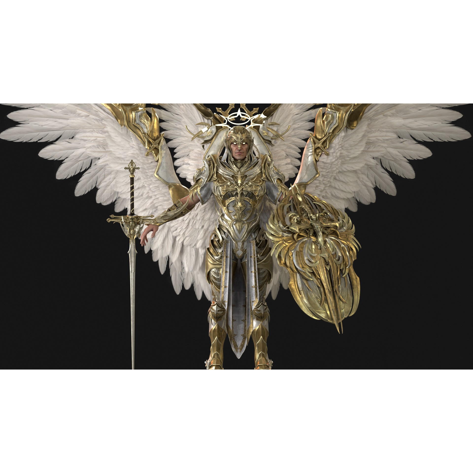 ArchAngel - Low-Poly Game-Ready 3D Model - View 8