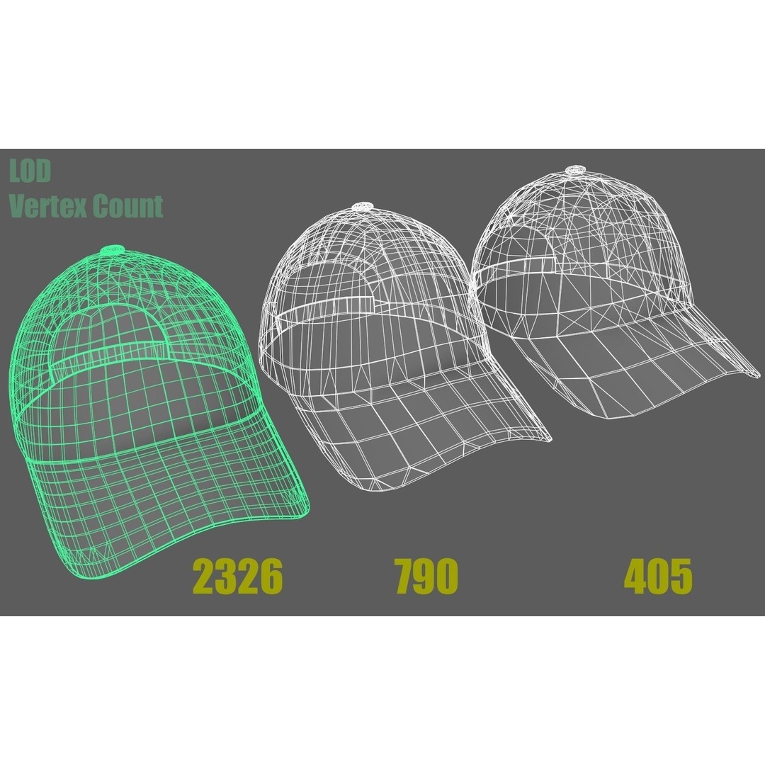 Baseball Cap 3D Model – Low Poly PBR Game Asset, FBX - View 13
