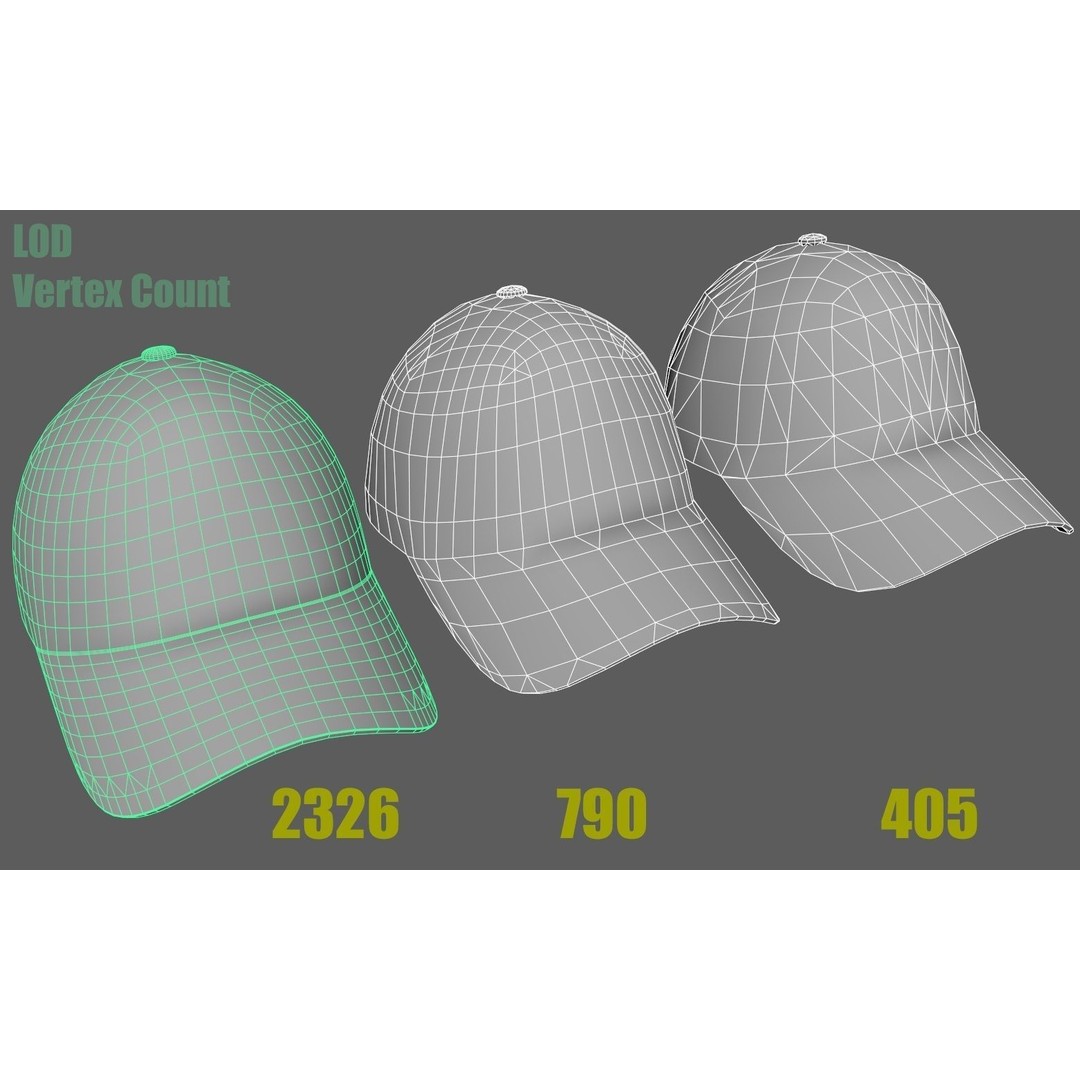 Baseball Cap 3D Model – Low Poly PBR Game Asset, FBX - View 16