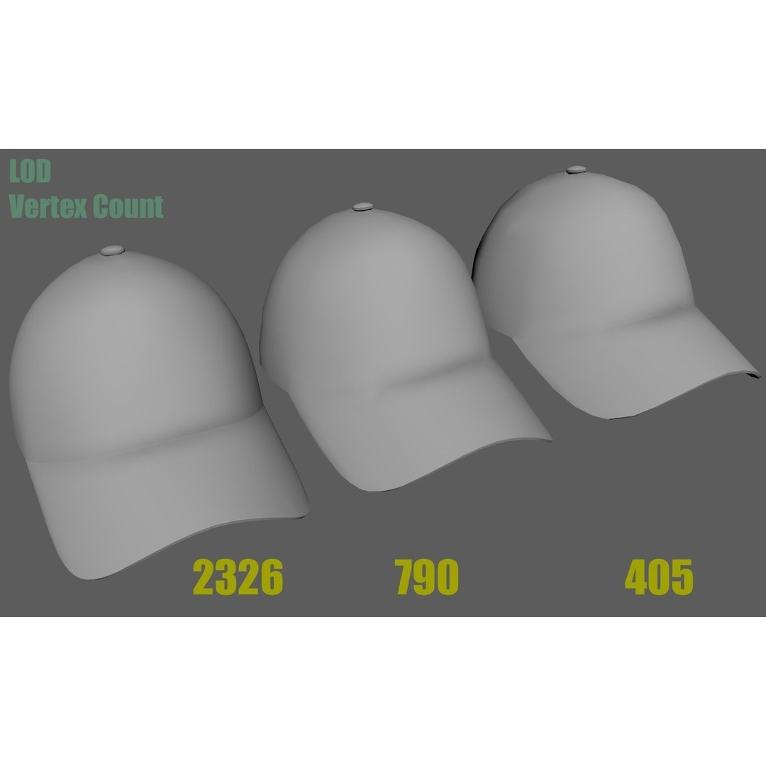 Baseball Cap 3D Model – Low Poly PBR Game Asset, FBX - View 19
