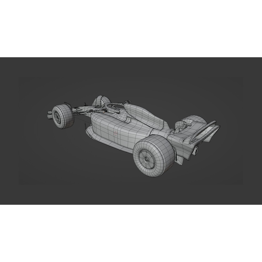 F1 Racing Car 3D Model – Low Poly Game Asset, PBR, FBX, Blender