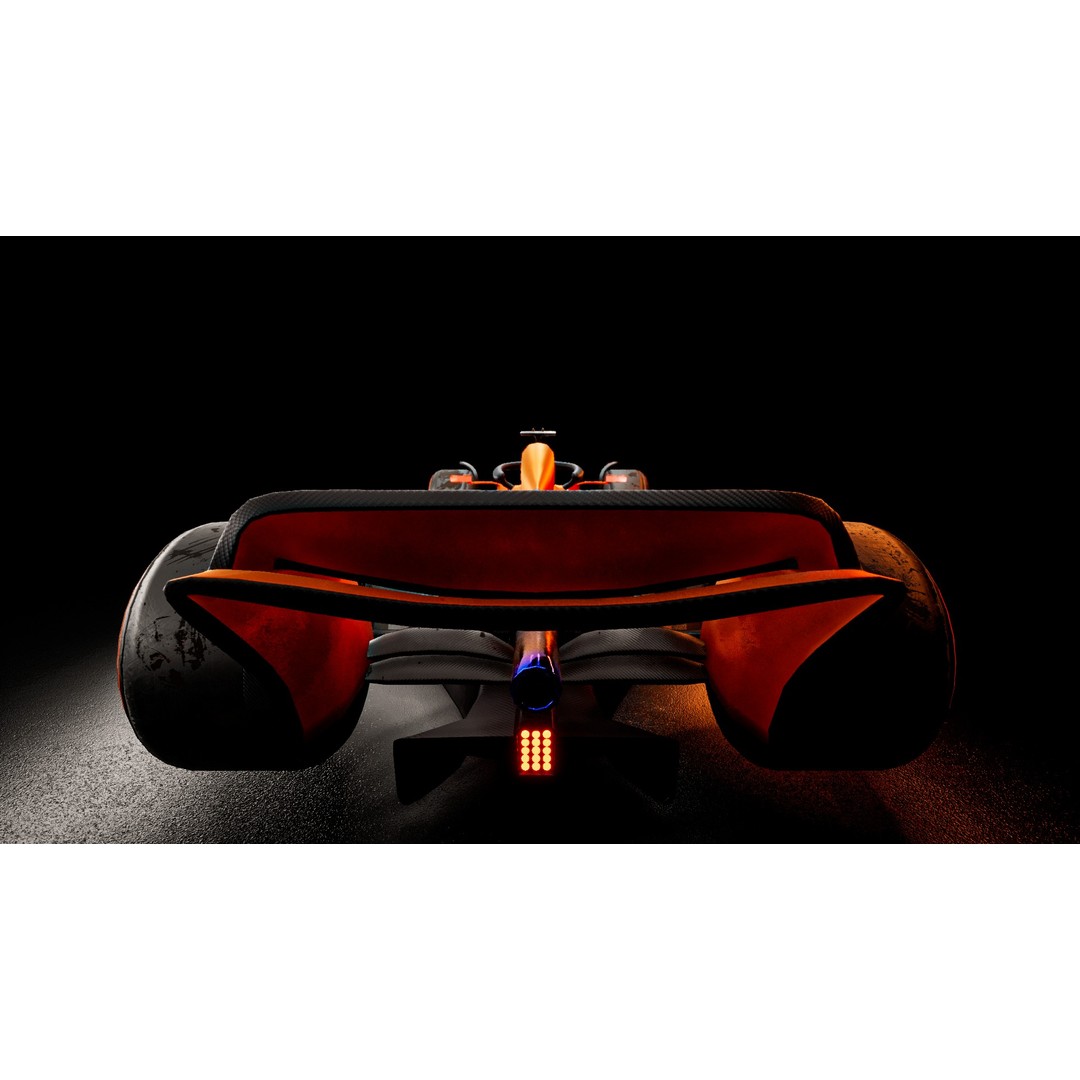 F1 Racing Car 3D Model – Low Poly Game Asset, PBR, FBX, Blender - View 10