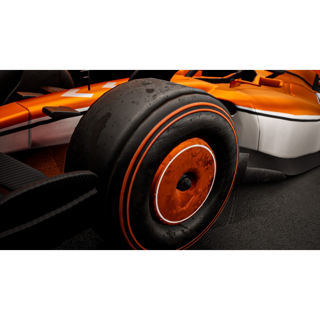 F1 Racing Car 3D Model – Low Poly Game Asset, PBR, FBX, Blender - View 11