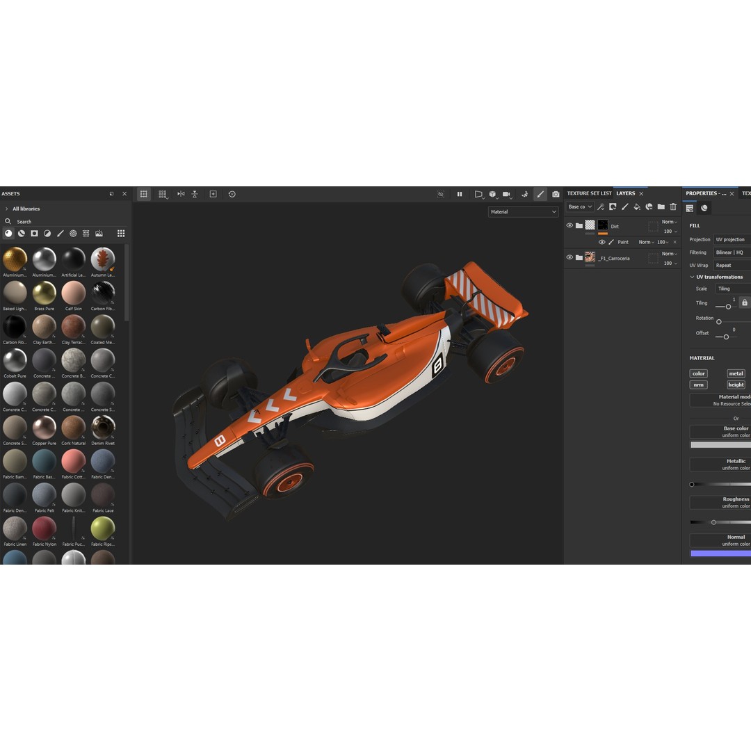 F1 Racing Car 3D Model – Low Poly Game Asset, PBR, FBX, Blender - View 17