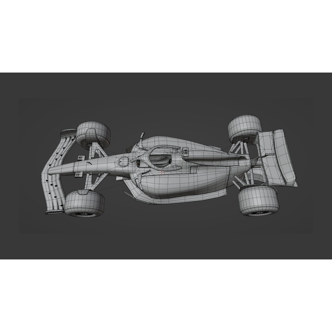 F1 Racing Car 3D Model – Low Poly Game Asset, PBR, FBX, Blender - View 20