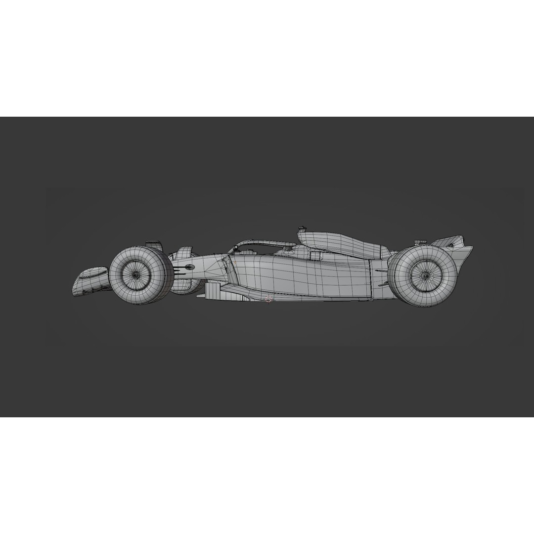 F1 Racing Car 3D Model – Low Poly Game Asset, PBR, FBX, Blender - View 21