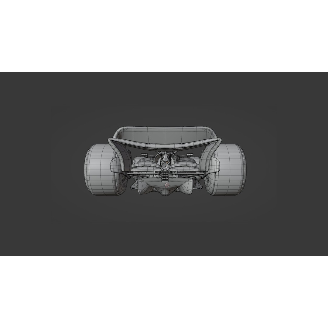 F1 Racing Car 3D Model – Low Poly Game Asset, PBR, FBX, Blender - View 24