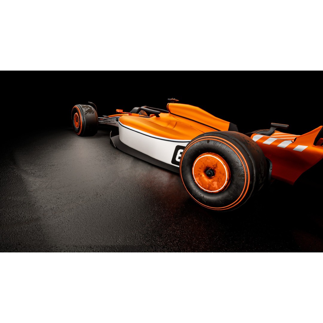 F1 Racing Car 3D Model – Low Poly Game Asset, PBR, FBX, Blender - View 7