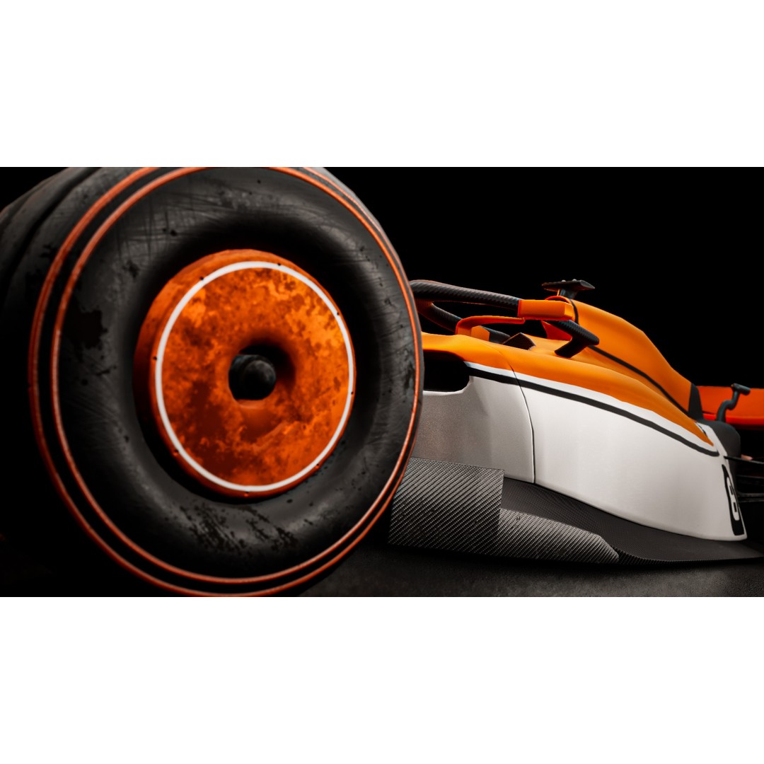 F1 Racing Car 3D Model – Low Poly Game Asset, PBR, FBX, Blender - View 8