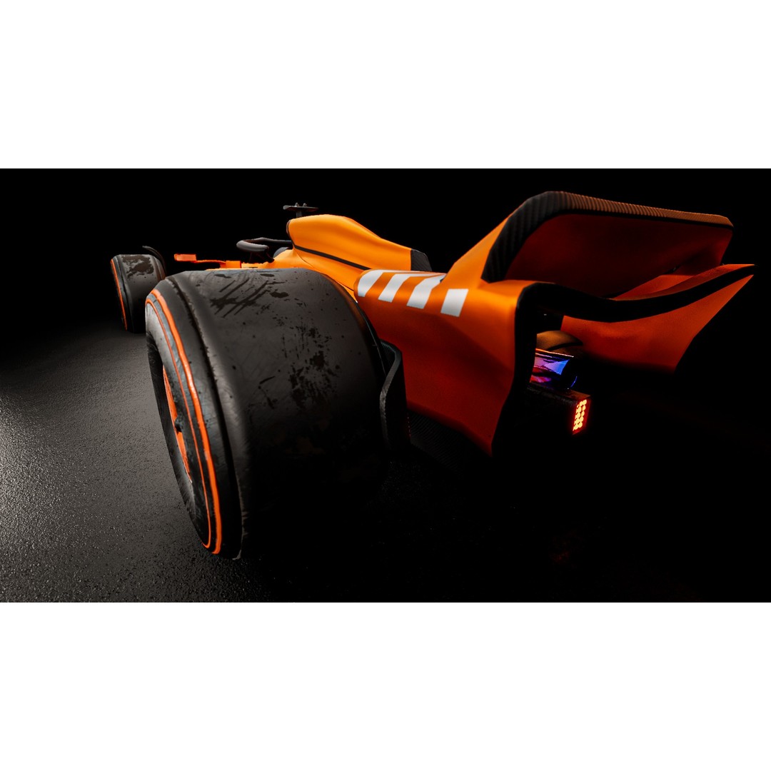 F1 Racing Car 3D Model – Low Poly Game Asset, PBR, FBX, Blender - View 9