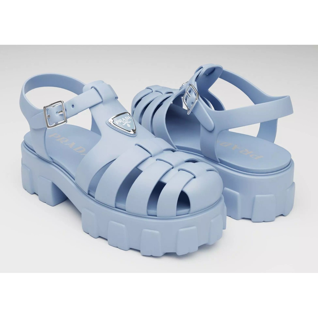 Prada Platform Sandals 3D Model – Low Poly Game Ready Asset, FBX, OBJ - View 2