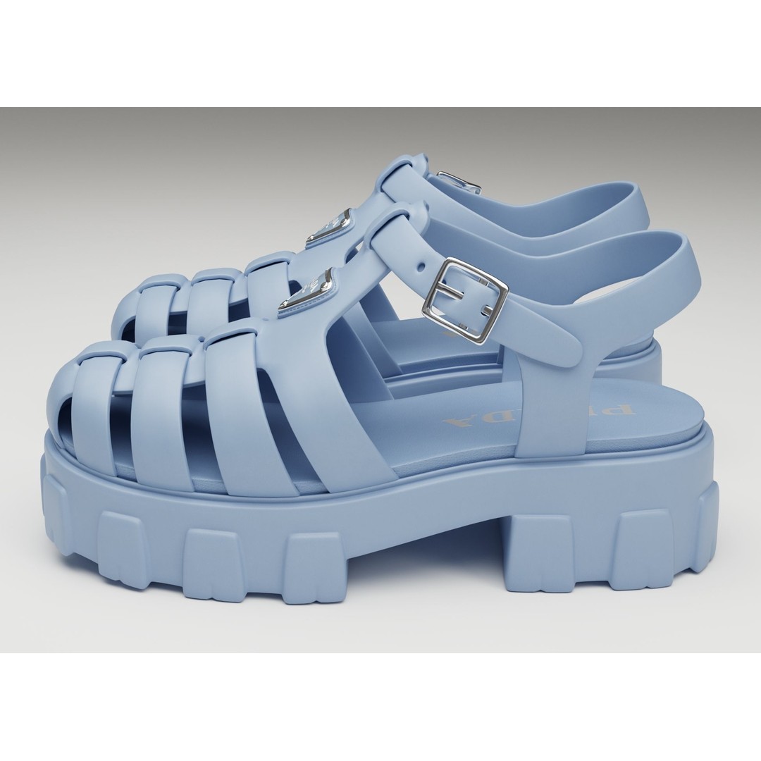 Prada Platform Sandals 3D Model – Low Poly Game Ready Asset, FBX, OBJ - View 5