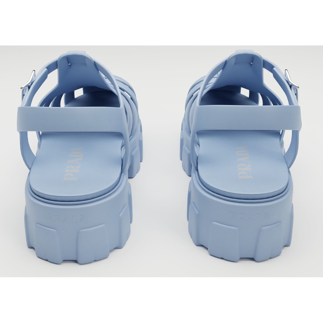 Prada Platform Sandals 3D Model – Low Poly Game Ready Asset, FBX, OBJ - View 6