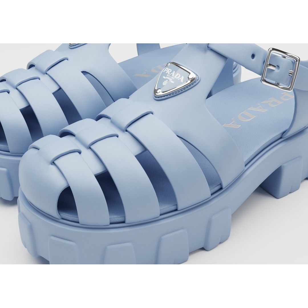 Prada Platform Sandals 3D Model – Low Poly Game Ready Asset, FBX, OBJ - View 7