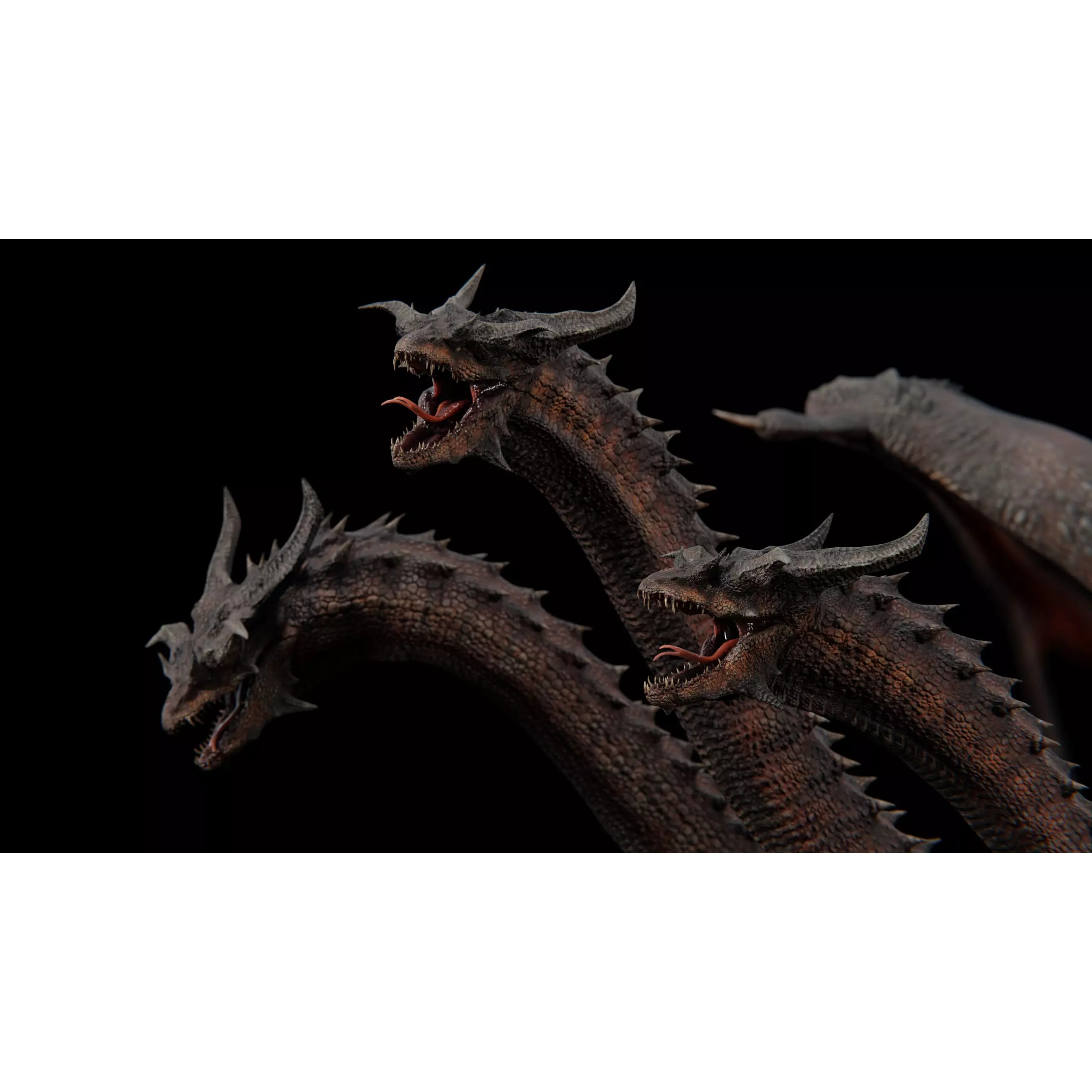 Hydra Dragon - Low-Poly Game-Ready 3D Model - View 20