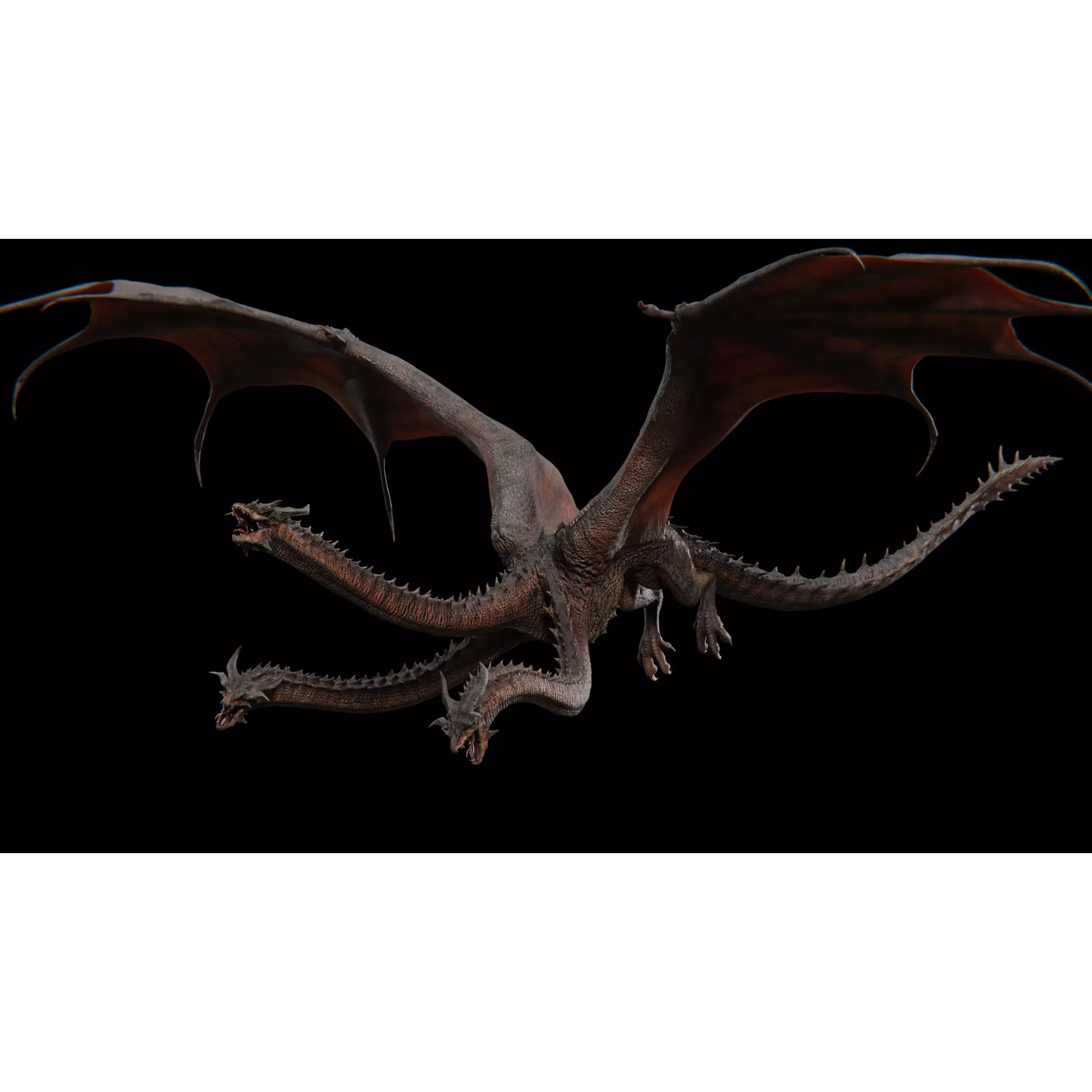 Hydra Dragon - Low-Poly Game-Ready 3D Model - View 23
