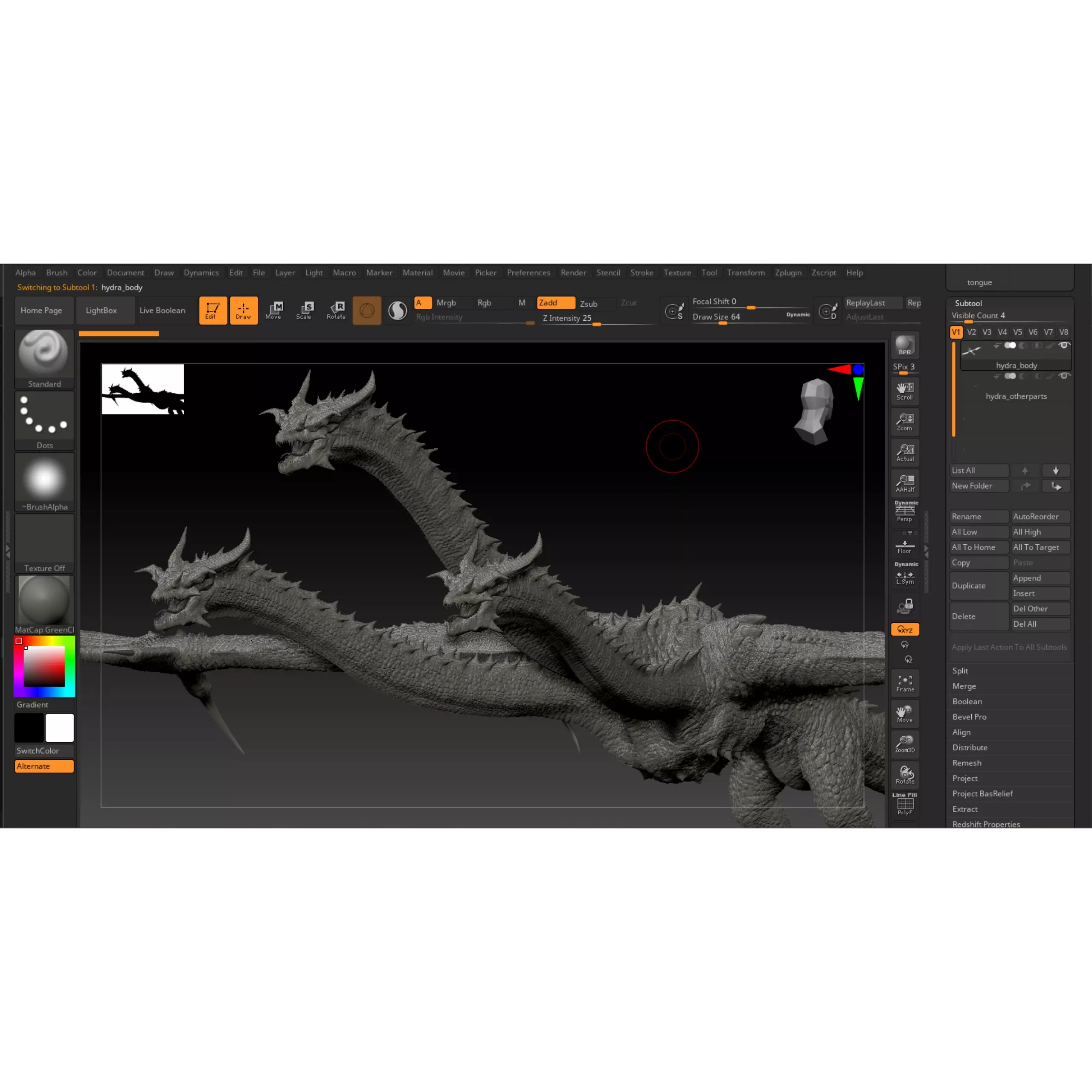 Hydra Dragon - Low-Poly Game-Ready 3D Model - View 28