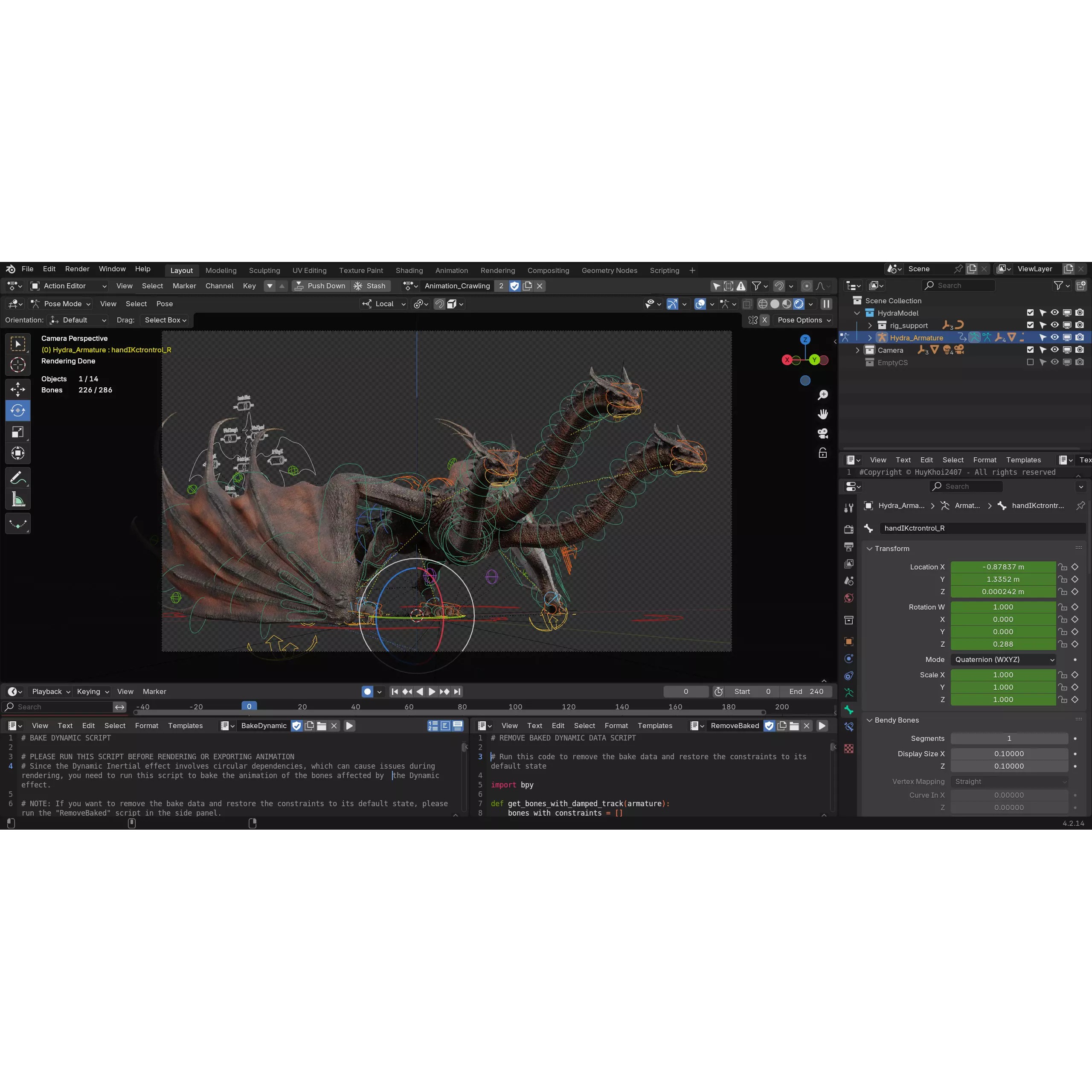 Hydra Dragon - Low-Poly Game-Ready 3D Model - View 29