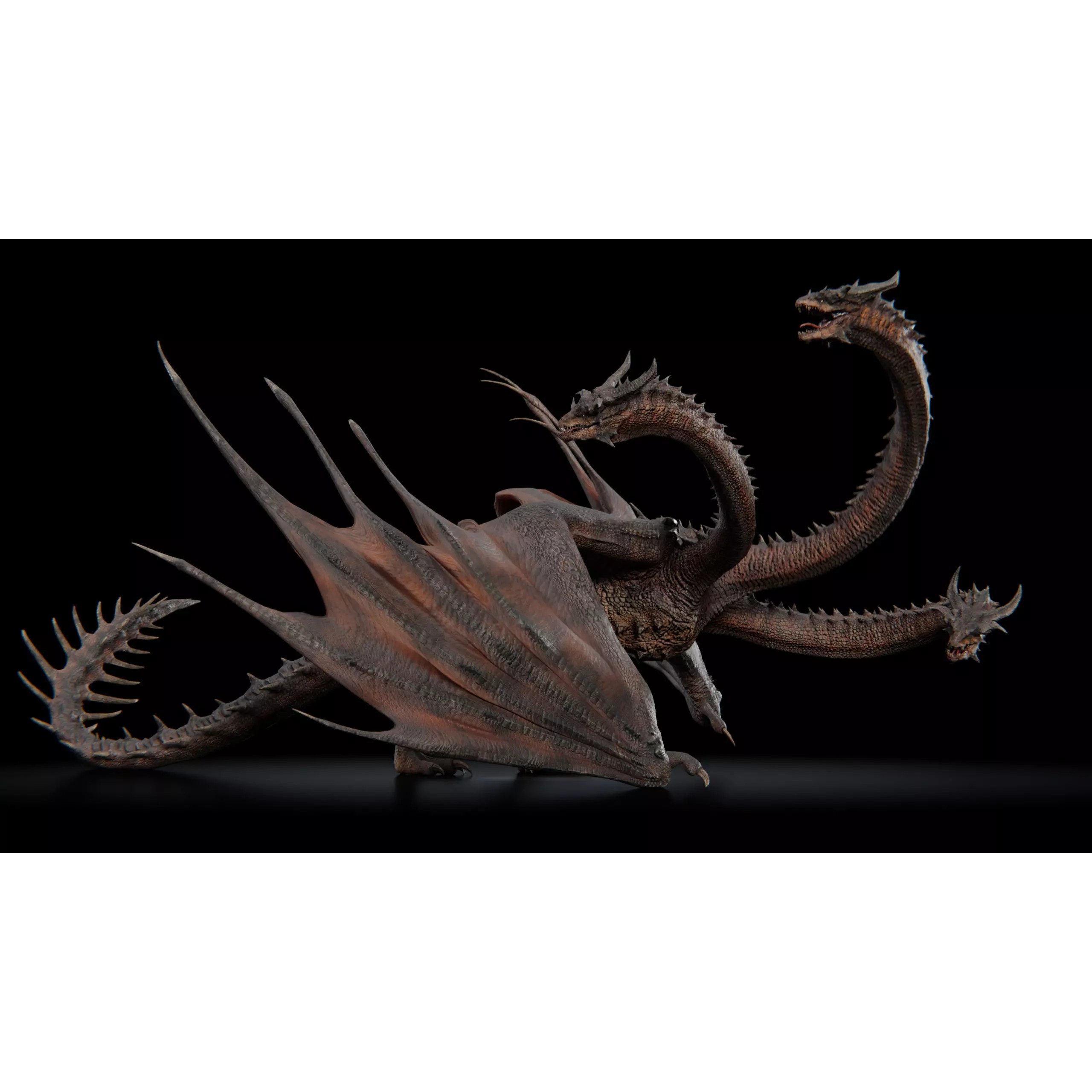 Hydra Dragon - Low-Poly Game-Ready 3D Model - View 32